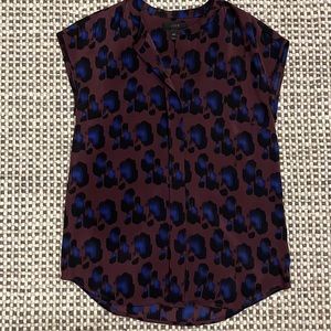 Abstract pattern silk JCREW top  00P